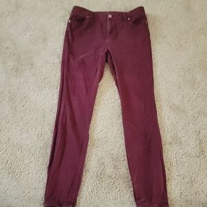 2/$20 LOFT Burgundy Legging Pants 8